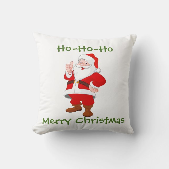Reversible Santa Throw Pillow (Front)
