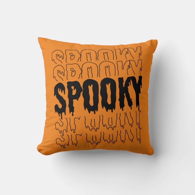 Reversible Spooky Halloween  Cushion (Front)