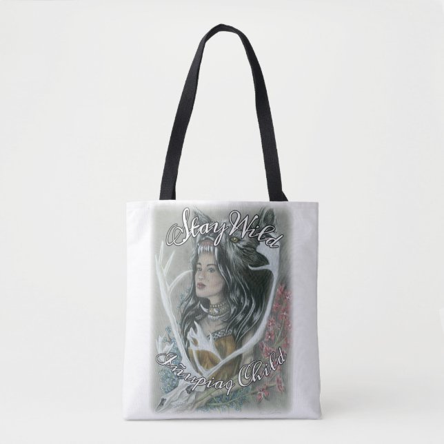 Reversible Stay Wild Inupiaq Child/Natchiq <3 Tote (Front)