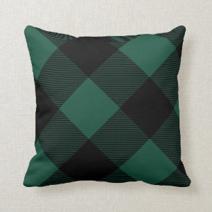 Reversible Trees and Buffalo Check Plaid Pattern Cushion