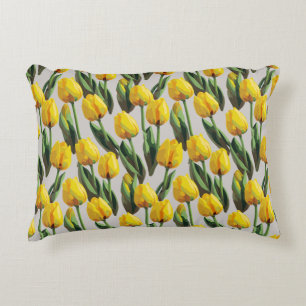 Reversible Tulips Decorative Cushion