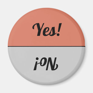 Reversible Yes & No Coral Grey Dishwasher Magnet