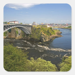 Reversing falls on the St. John River at St. 2 Square Sticker