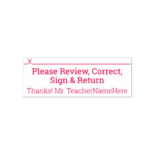 Review and Sign Request + Name Rubber Stamp
