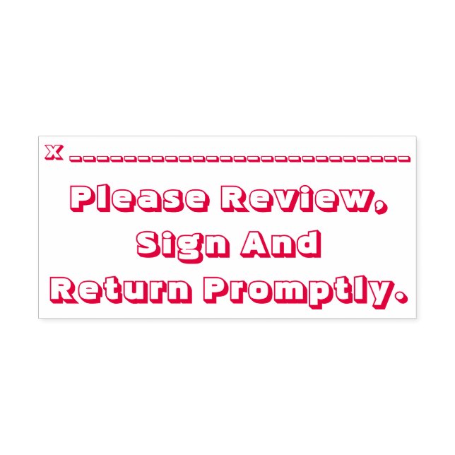 Review and Sign Request Rubber Stamp (Design)