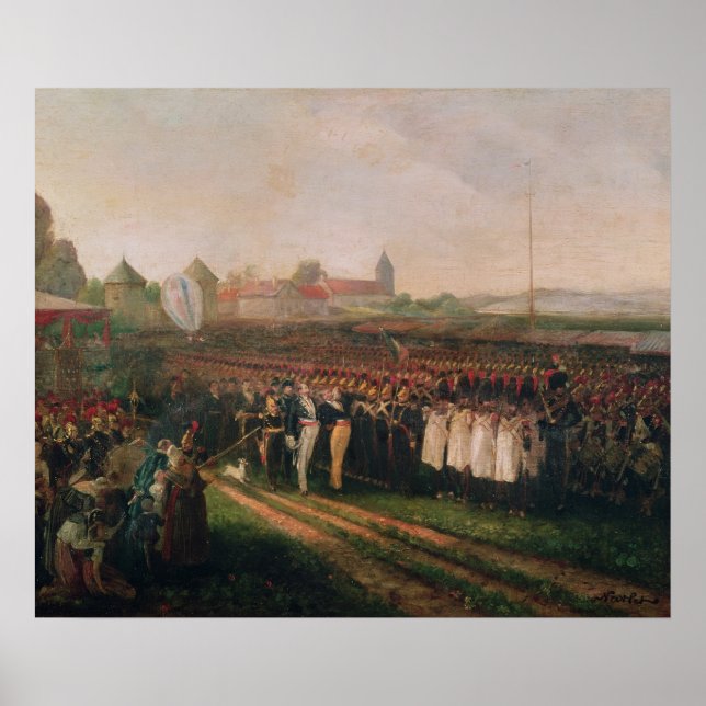 Review of the National Guard and the Fire Poster (Front)