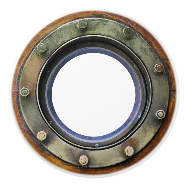 Revised 2 Nautical Porthole Drawer Knobs (Front)