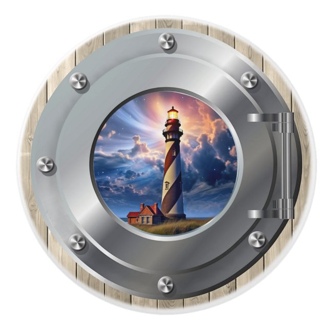 Revised 2 Nautical Porthole Drawer Knobs (Front)