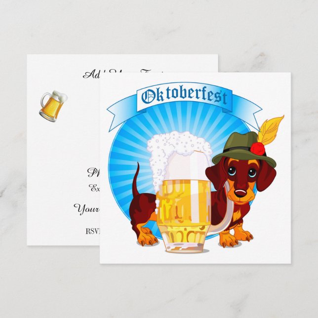 Revised 2 OKTOBERFEST / Octoberfest Invitation (Front/Back)