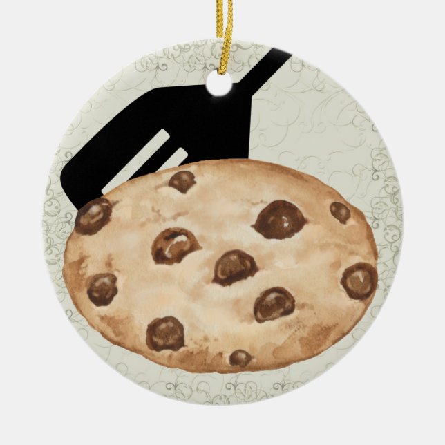 Revised Chocolate Chip Cookie - SRF Ceramic Tree Decoration (Front)