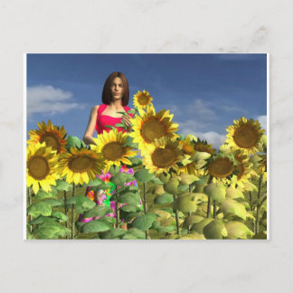 Revised Peyton Girl Spring Postcard