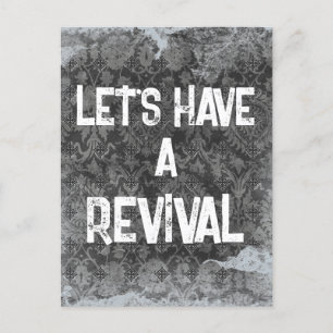 Revival Announcements  Let's Have a Revival Postcard