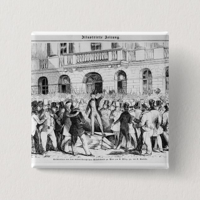 Revolt in Vienna 15 Cm Square Badge (Front)