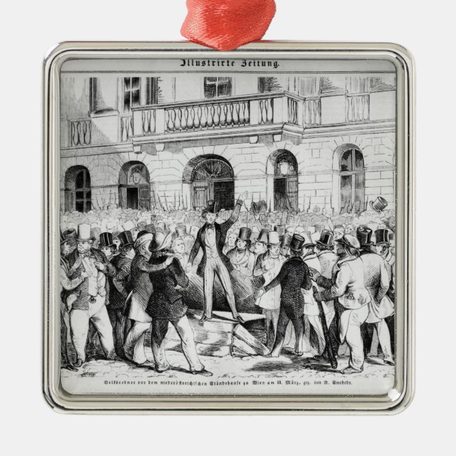 Revolt in Vienna Metal Tree Decoration (Front)