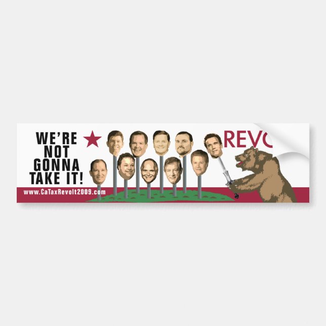 Revolt - We're Not Gonna Take It Bumper Sticker (Front)