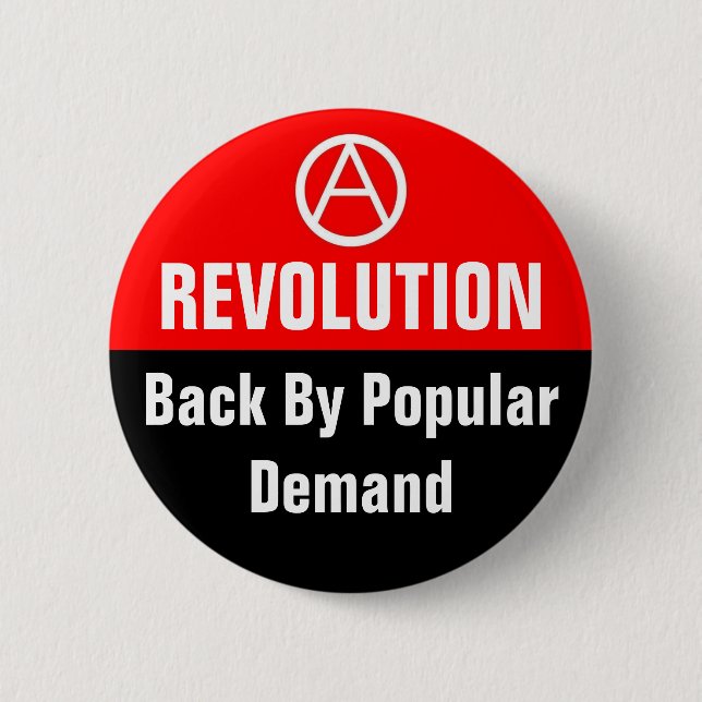 revolution back by popular design 6 cm round badge (Front)