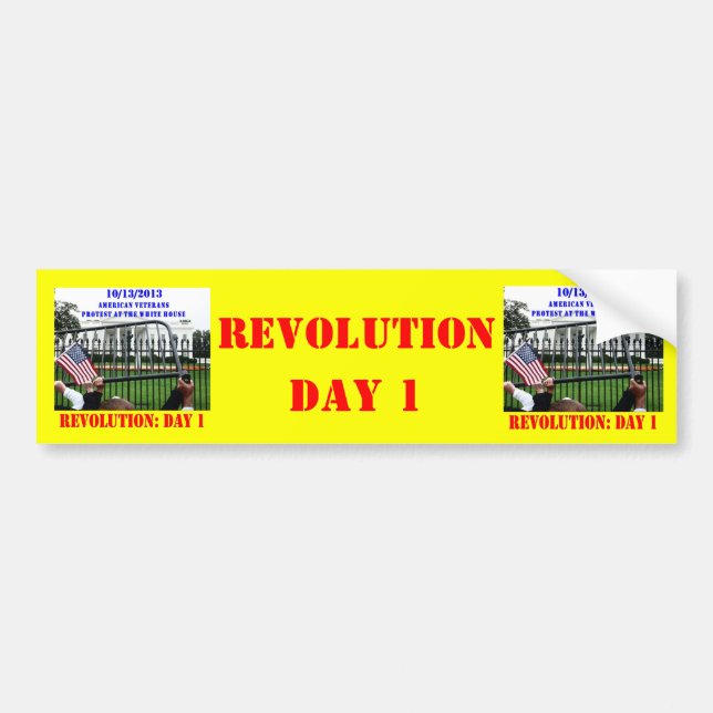 REVOLUTION: DAY 1 BUMPER STICKER (Front)