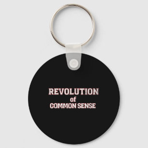 Revolution Of Common Sense Text Trump 45- 47 Key Ring