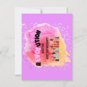Revolution: Resist Fear Toxic Masculinity Postcard