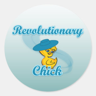 Revolutionary Chick #3 Classic Round Sticker