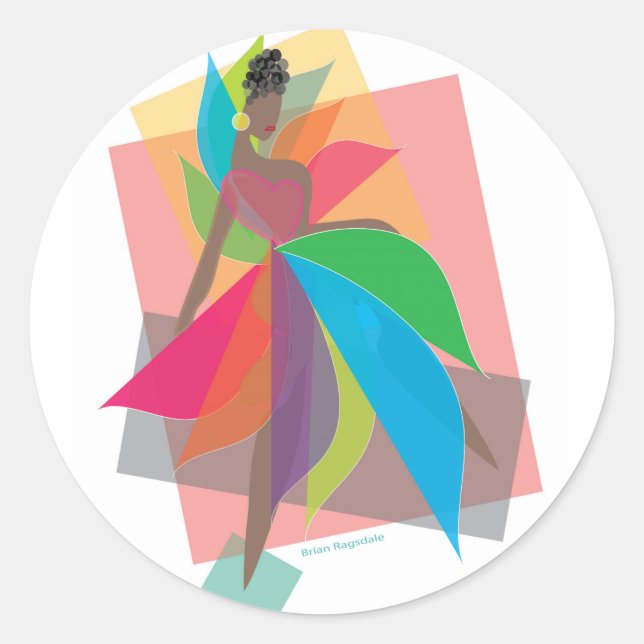 Revolutionary Love Classic Round Sticker (Front)