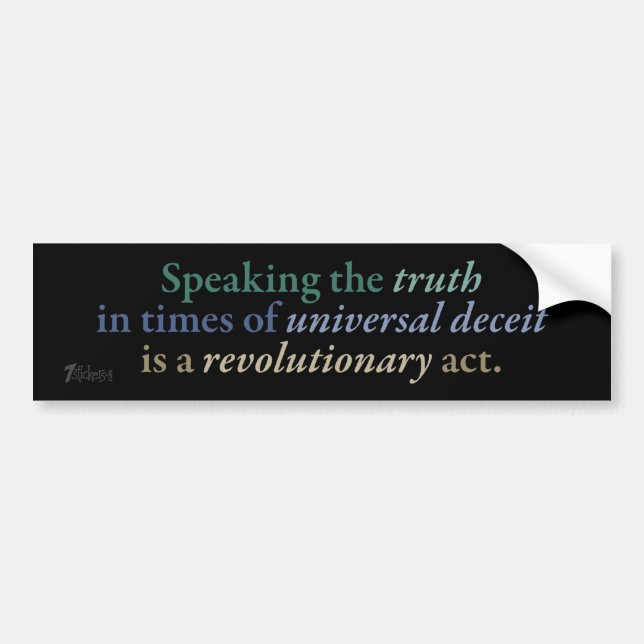 Revolutionary Truth Bumper Sticker (Front)