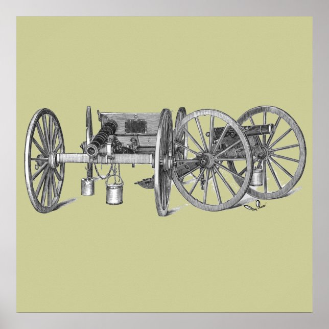 Revolutionary War Cannon Print (Front)