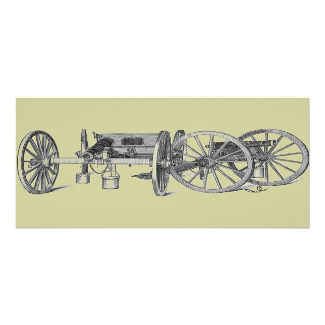 Revolutionary War Cannon Rack Card (Front)