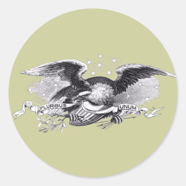 Revolutionary War Eagle Classic Round Sticker (Front)