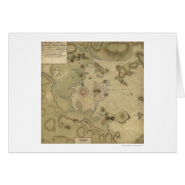 Revolutionary War Map - 1775 (Front Horizontal)