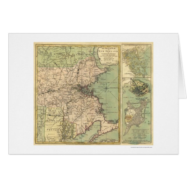 Revolutionary War Map - 1775 (Front Horizontal)