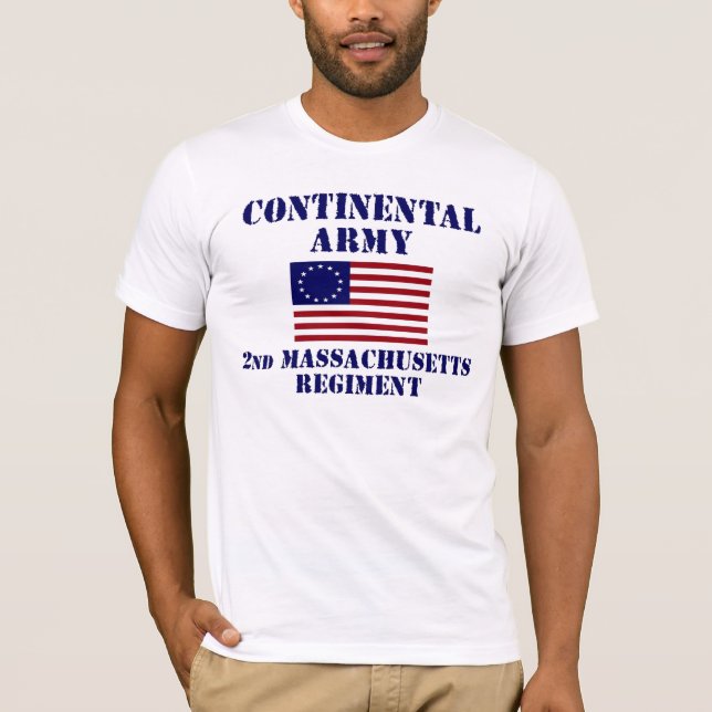 Revolutionary War Massachusetts Regiment T-shirt (Front)