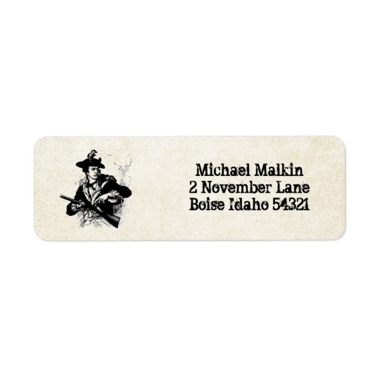 Revolutionary War Minuteman Return Address Label