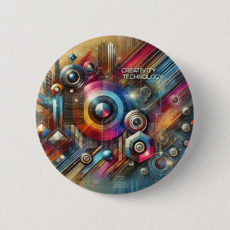 "Revolutionising Tomorrow: Cutting-Edge Innovation 6 Cm Round Badge
