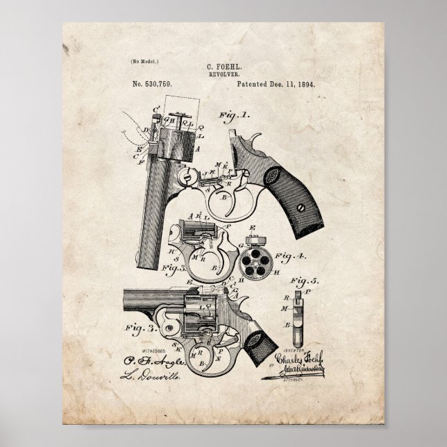 Revolver Patent - Old Look Poster (Front)