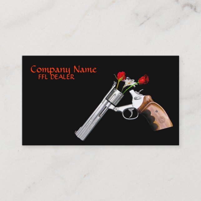 Revolver Rose Gun Business card (Front)