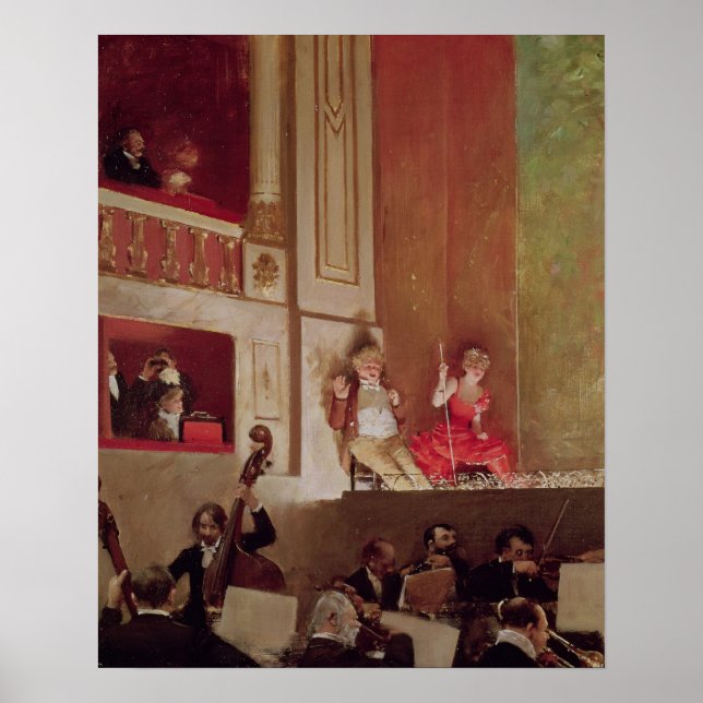 Revue at the Theatre des Varietes, c.1885 Poster (Front)