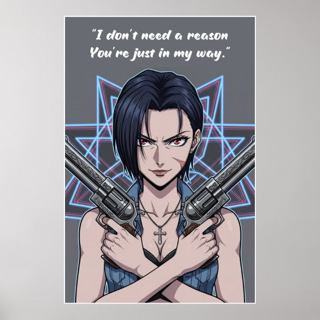 Revy – Black Lagoon Quote Poster (Front)