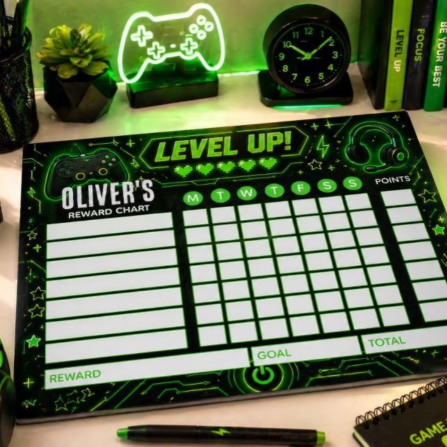 Reward Chart Gamer Personalised Chart Notepad (Creator Uploaded)