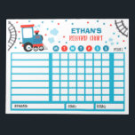 Reward Chart Monster Train Personalised Chores Notepad<br><div class="desc">Personalised Reward Chore Routine Chart.</div>