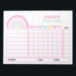 Reward Chart Rainbow Personalised Chore Chart Notepad<br><div class="desc">Personalised Reward Chore Routine Chart.</div>