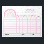 Reward Chart Rainbow Personalised Chore Chart Notepad<br><div class="desc">Personalised Reward Chore Routine Chart.</div>