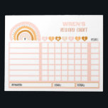 Reward Chart Rainbow Personalised Chore Chart Notepad<br><div class="desc">Personalised Reward Chore Routine Chart.</div>