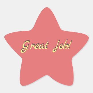 Reward Great job  Star Sticker