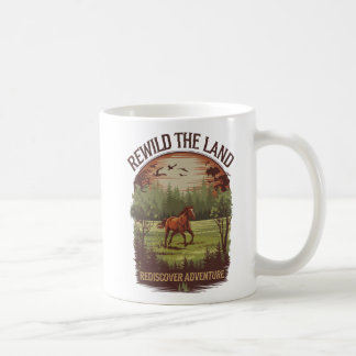 Rewild the Land Rediscover Adventure Design Coffee Mug