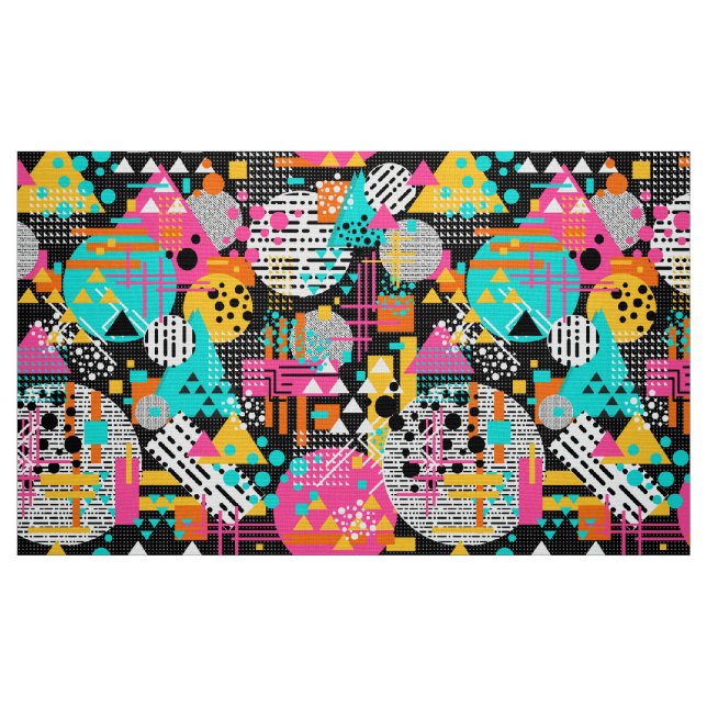 Rewind 80s Memphis pattern 003 Fabric (Fat Quarter)