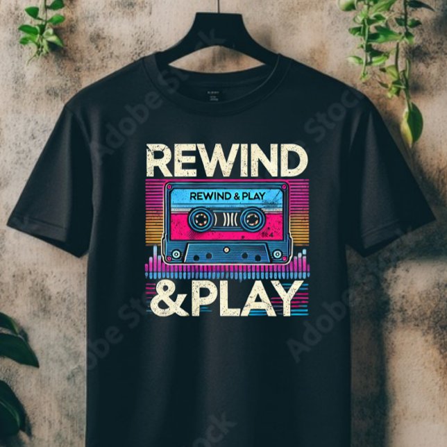 rewind and play T-Shirt (Creator Uploaded)