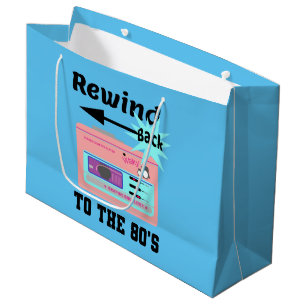 Rewind Back to the 80's Large Gift Bag