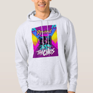 Rewind the Chaos Gen X Vintage 80s Cassette Hoodie