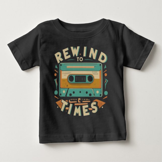 Rewind to Time - Nostalgic Journey T-Shirt (Front)